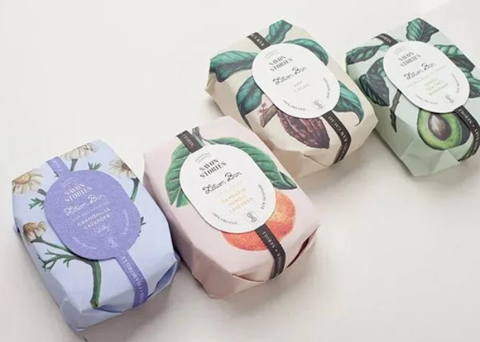 Custom soap bar labels for branding and information